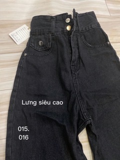 🌪Bagyy Jeans Lưng Cao 2 Nút Túi Nắp