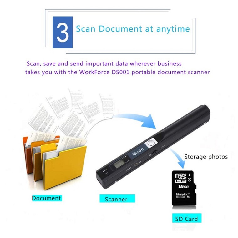 Máy Scan tài liệu cầm tay , thiết bị Scan màu di động