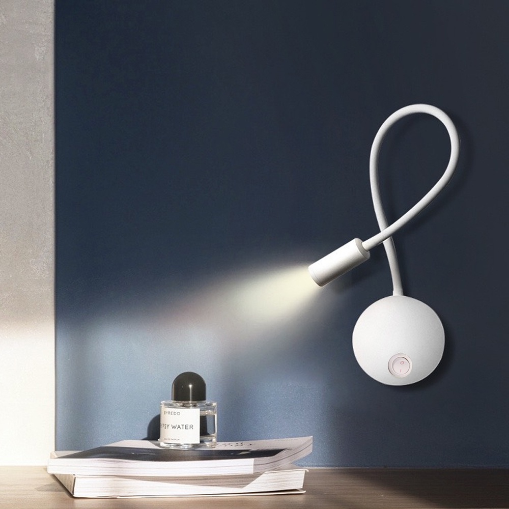 Đèn đọc sách gắn tường đầu giường Led 3W - DW192, Đèn rọi đọc sách gắn tường kim loại