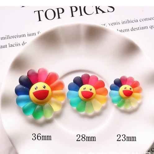 Charm (C399) slime/ Dụng Cụ Charm Trang Trí [Ko Keo &amp; Nút] Hình Mặt Trời