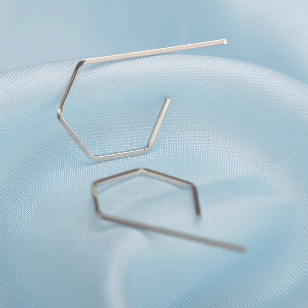 Đôi khuyên tai hợp kim kiểu hình học đơn giản trẻ trung cho nữ