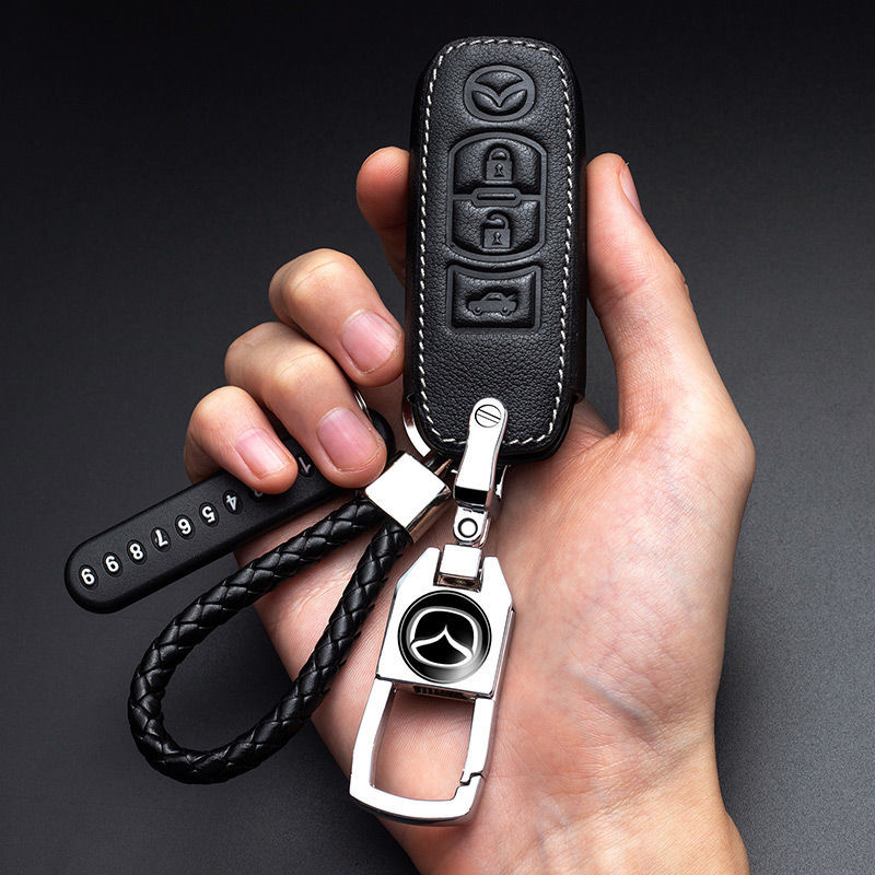 Vỏ Bọc Chìa Khóa Điều Khiển Bằng Da Tiện Dụng Cho Mazda Cx-30 Cx-8 Mazda3 Cx-3 Cx-9 Mazda6 Cx-5 Mazda2
