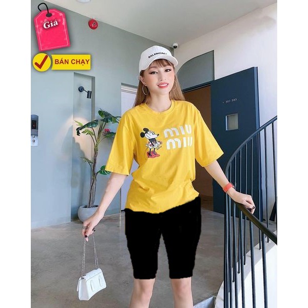 Đồ bộ thun hè nữ đẹp thời trang 2 size L,XL in hình cute vải thun mềm mịn co giãn 4 chiều - đi chơi, mặc nhà đều đẹp