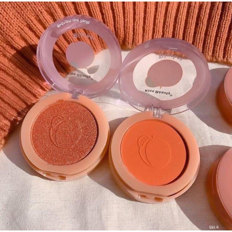 Má hồng trái đào 1 ngăn Kiss Beauty Blusher | BigBuy360 - bigbuy360.vn