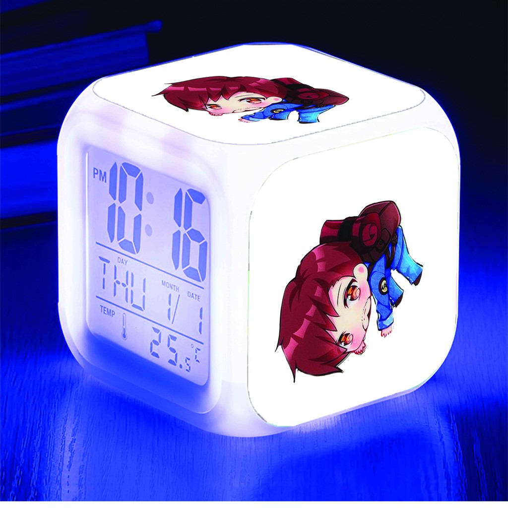 Đồng hồ báo thức để bàn in hình IDENTITY V NHÂN CÁCH THỨ 5 ver TREO game anime chibi LED đổi màu