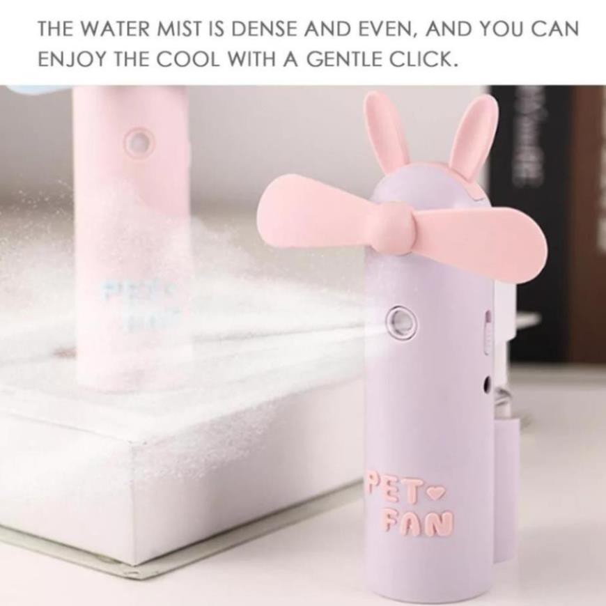 Quạt mini cầm tay dễ thương,Quạt sạc điện cầm tay có phun sương -dc4004 | BigBuy360 - bigbuy360.vn