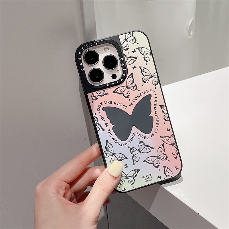 Ốp Điện Thoại TPU Silicon Mặt Gương Cứng Chống Sốc Màu Gradient Cho iPhone 11 12 13 Pro MAX 7 8 Plus XR X XS MAX