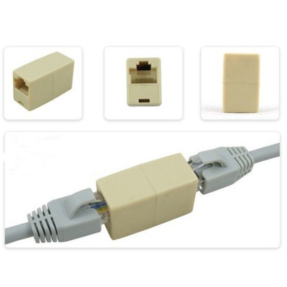Combo 10 Đầu nối mạng 1-1 RJ45 - Đầu nối dây mạng 1 ra 1 - Cầu nối mạng 1-1 - SIÊU RẺ