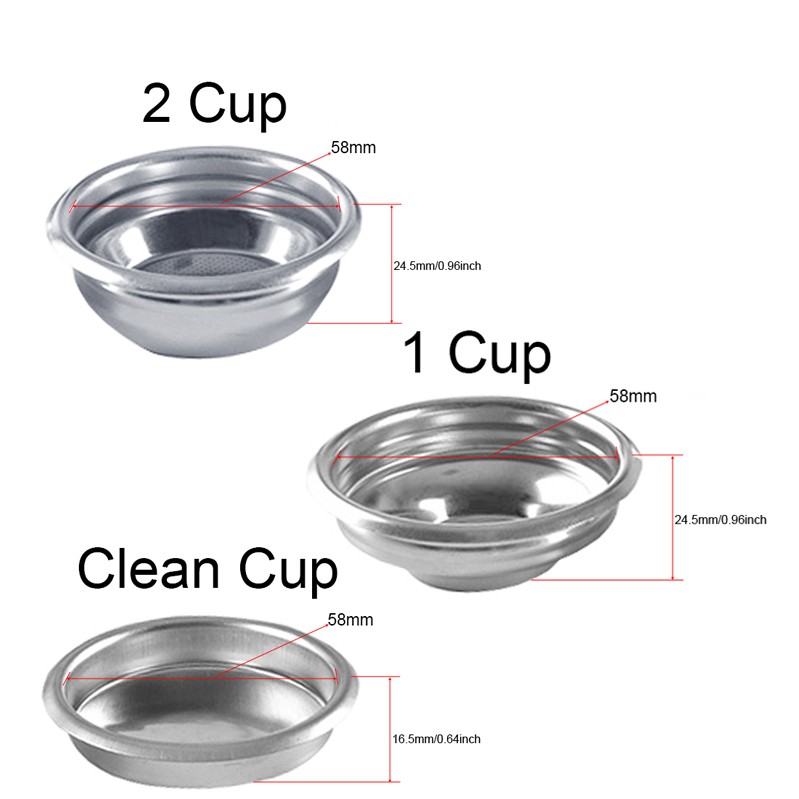 Cốc Lọc Cà Phê 51mm 58mm Không Nén 21g 15g