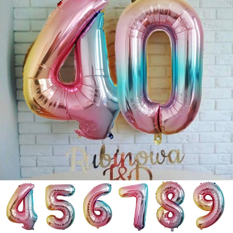 Bong bóng hình số 32 inch trang trí tiệc sinh nhật