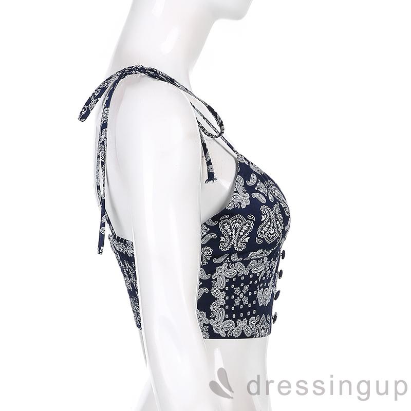 Áo Hai Dây Ôm Dáng In Họa Tiết Paisley Thời Trang Cho Nữ | BigBuy360 - bigbuy360.vn