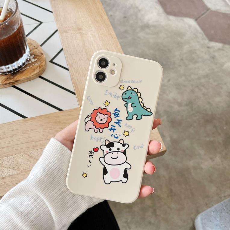 Ốp lưng iphone cạnh vuông in hình viền Dinosaur 6/6plus/6s/6splus/7/7plus/8/8plus/x/xr/xs/11/12/pro/max/plus/promax DT08