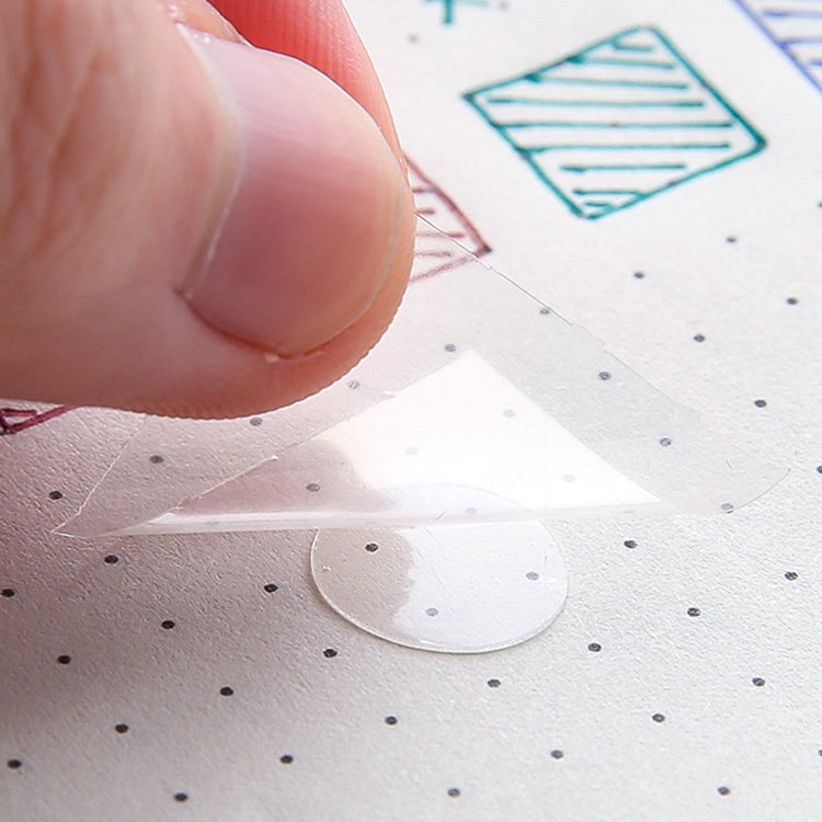 100 gói cuộn băng dính hai mặt trong suốt chấm bi Hình dán bong bóng sinh nhật / đám cưới Tự làm