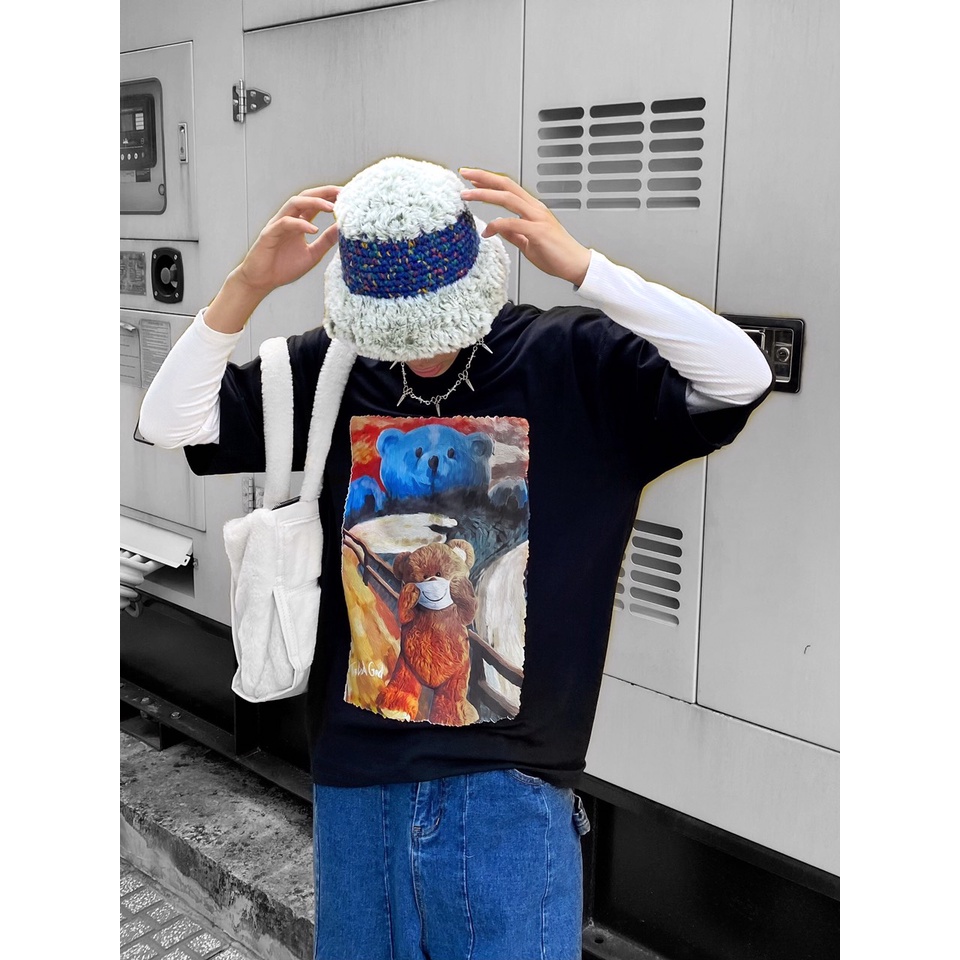 Áo thun boxy The Bad God Scary Bear tee