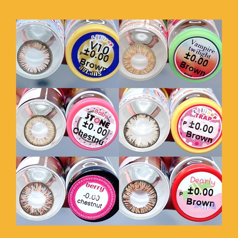 50 mẫu lens Nâu_Brown Hot size Giãn To_Kính giãn tròng to_Sam Eyes(FREE SHIP)
