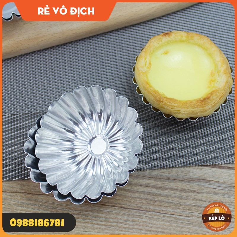 Khuôn tart vân hình hoa cúc làm bánh tart, thạch, bánh pudding, bánh ngọt S01-S04 SỬ DỤNG NHIỀU LẦN