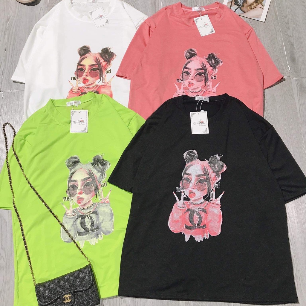 Áo phông nữ form rộng , thun nữ form rộng xuất xịn polo Hàn Quốc free size A2 | BigBuy360 - bigbuy360.vn