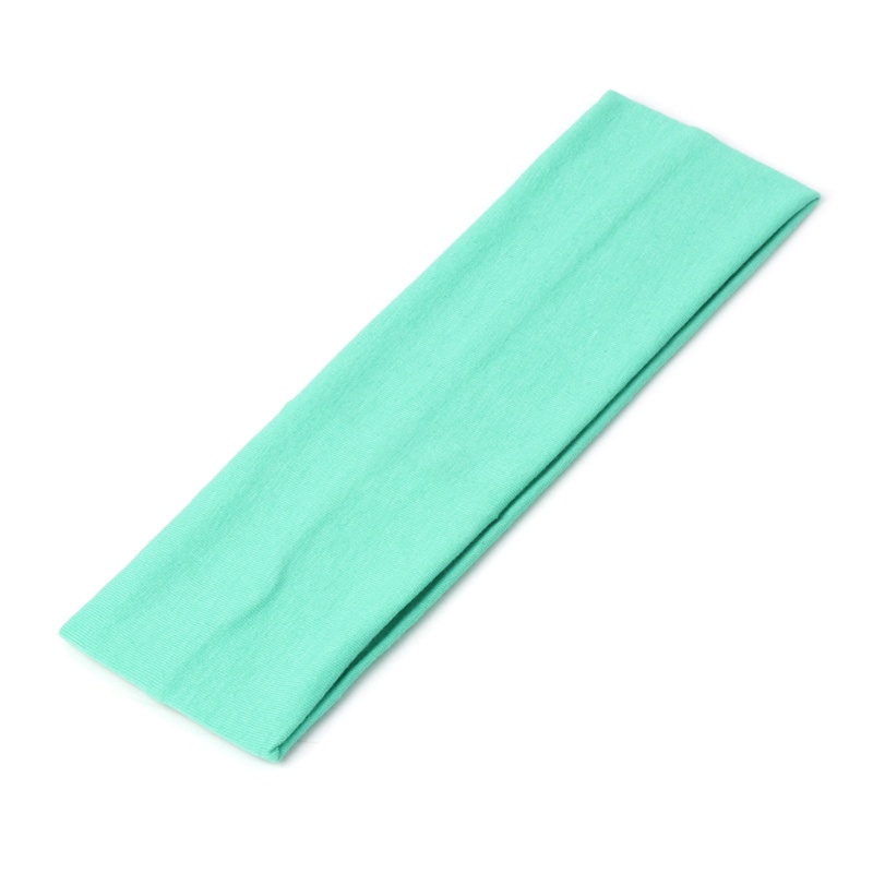 Băng Đô Thể Thao Bằng Cotton Pha Co Giãn Bản Rộng Thấm Hút Mồ Hôi Cho Nữ