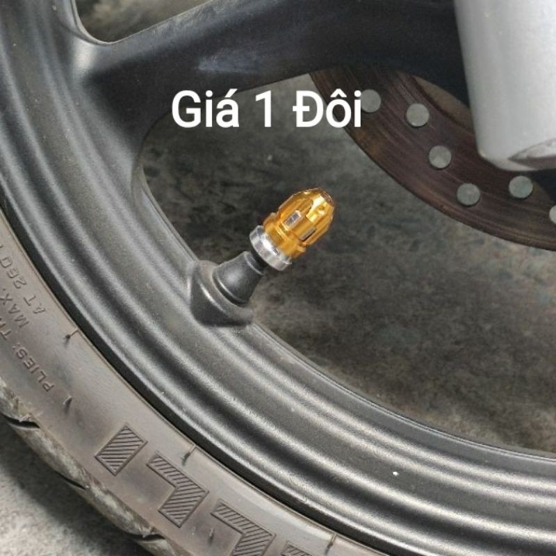 Nắp Vòi Bánh Xe Máy Nhôm CNC Màu 1 Cặp