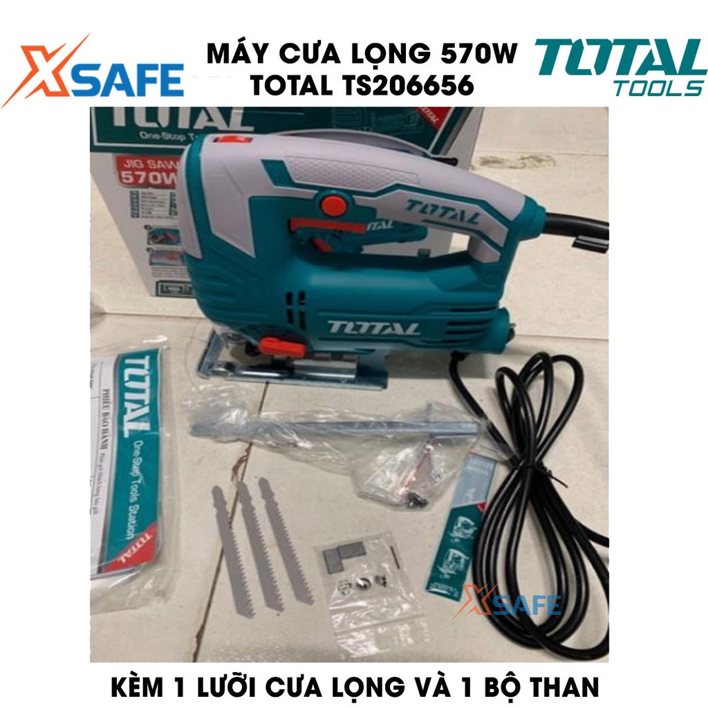 Máy cưa lọng 570W TOTAL TS206656 Tặng kèm 1 lưỡi cưa lọng 1 bộ than Máy cưa lọng Total công suất 570W