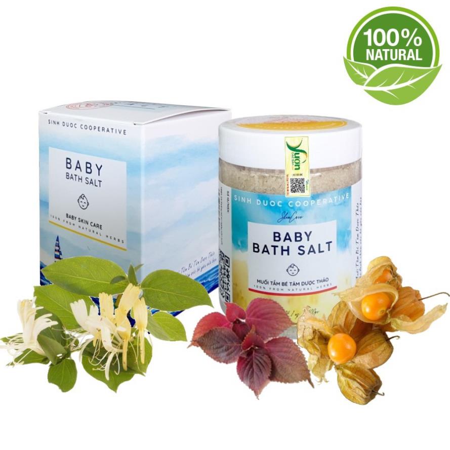 Muối tắm bé Tâm Dược Thảo 400g - Muối tắm bé thảo dược tiêu chuẩn mới nhất của HTX Sinh Dược - Vườn Đặc Sản Sài Gòn