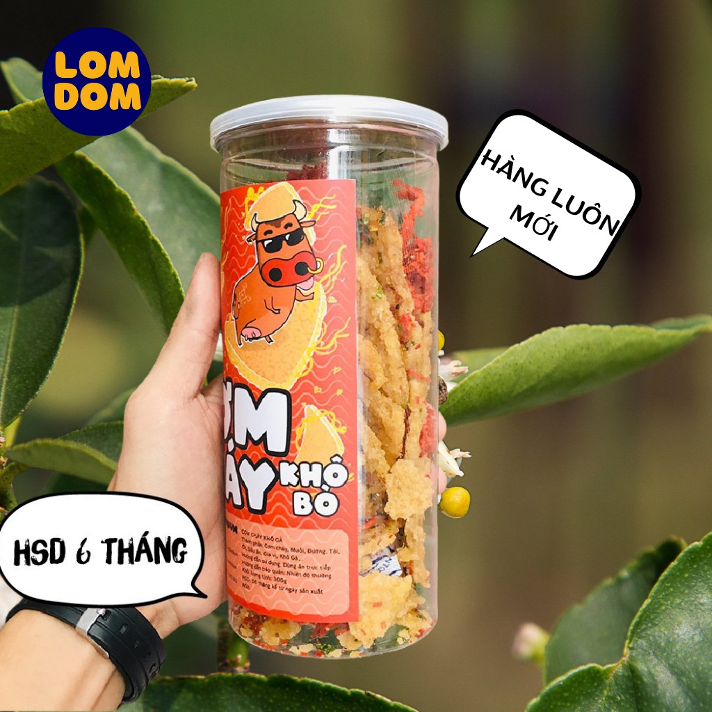 Cơm cháy lắc khô bò 300g LomDom food đồ ăn vặt Hà Nội vừa ngon vừa rẻ | BigBuy360 - bigbuy360.vn