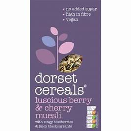 Ngũ cốc Hữu Cơ hỗn hợp quả mọng và anh đào Luscious Berry & Cherry Muesli Dorset Cereals 600g