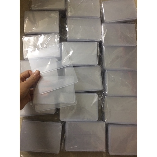 Toploader bao nhựa đựng card size B8 trắng có seal 3,5k/c