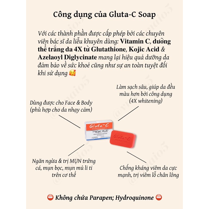 Xà phòng Gluta-C giảm mụn, mờ thâm sau mụn, hàng có sẵn giao ngay