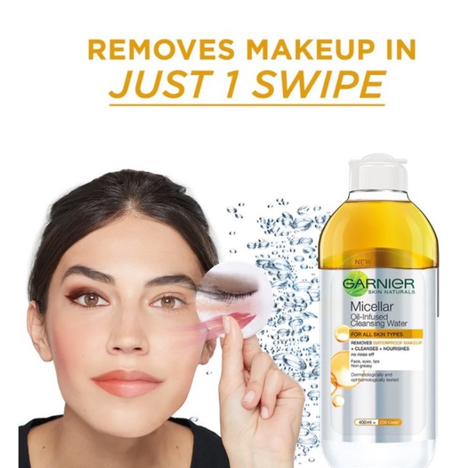 Nước tẩy trang mặt mắt môi Garnier Đức 400ml dịu nhẹ không gây kích ứng - Shop Viloet