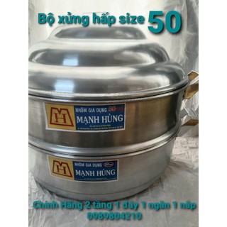 Xửng hấp nhôm Mạnh Hùng size 50  Hấp bánh bao/ hấp hải sản & thực phẩm,Nồi hấp bánh bao,hấp bánh,CHÍNH HÃNG