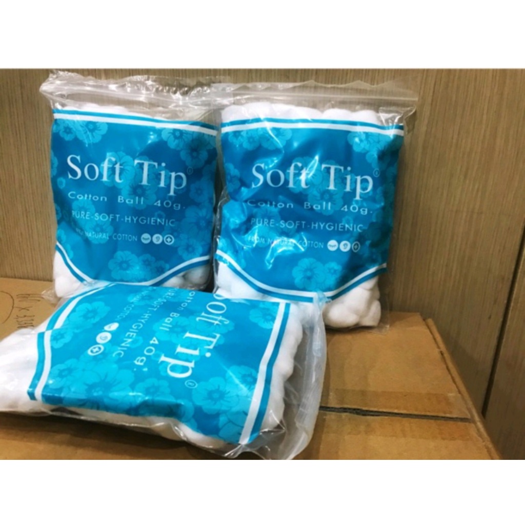 Bông gòn đút tai cho mẹ sau sinh Softtip - Bông viên tròn Soft tip, dùng trong y tế, nút nhét lỗ tai, trang điểm