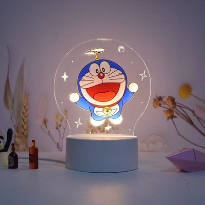 Đèn Led 3D hình Doraemon phụ kiện decor cho trẻ