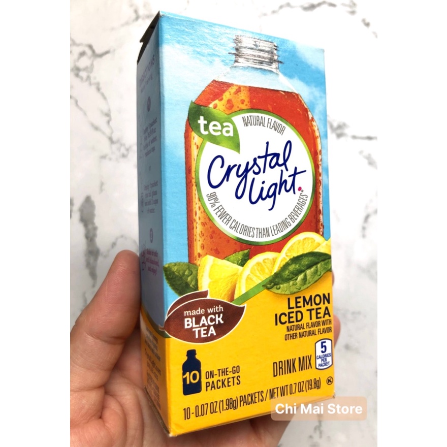 Bột pha nước vị trái cây Crystal Light  - 1 HỘP gồm 10 gói nhỏ