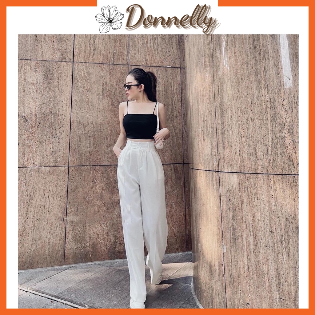 [Hàng Cao Cấp Ảnh Thật] Quần Ống Rộng Donnelly Nữ Lưng Cao, Quần Ống Rộng Culottes Nữ Hàn Quốc Kéo Dài Chân - NA001