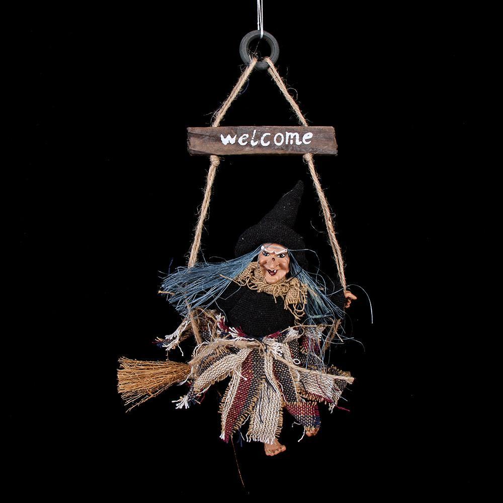 GOGOUP Búp Bê Phù Thủy Bằng Gỗ Trang Trí Tiệc Ngoài Trời