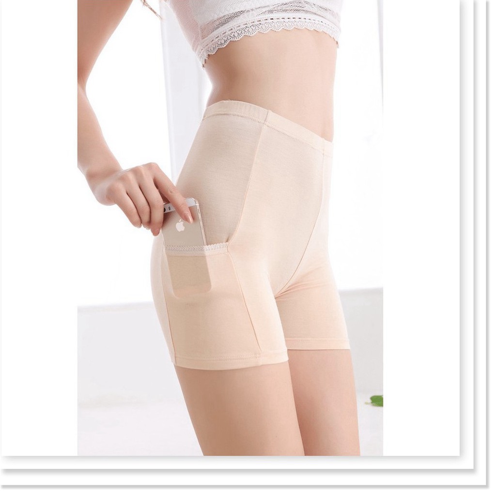 Quần mặc trong váy có kèm túi siêu tiện lợi [Giao màu ngẫu nhiên đen và da]