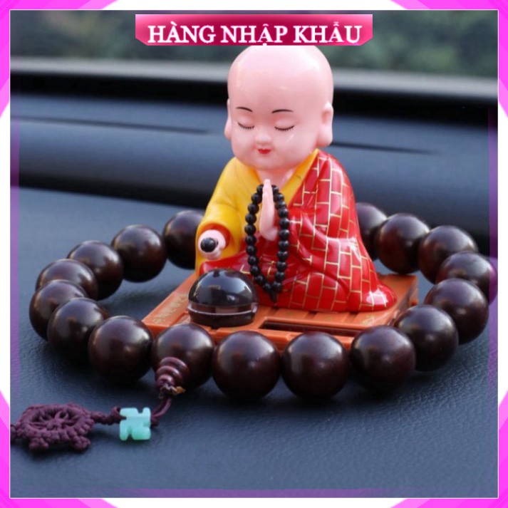 [Hàng Cao Cấp] Tượng phật chú tiểu gõ mõ tụng kinh để taplo trang trí xe hơi ô tô