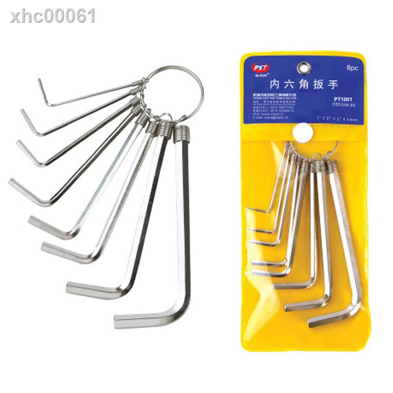 Bộ Cờ Lê Lục Giác Đầu Dẹt 6 Loại 1.5 / 2 / 2.5 / 3 / 3.5 / 4 / 5mm