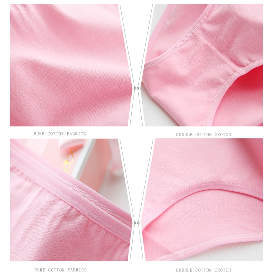 Quần lót co giãn màu trơn chất liệu vải cotton đơn giản cho nữ | BigBuy360 - bigbuy360.vn