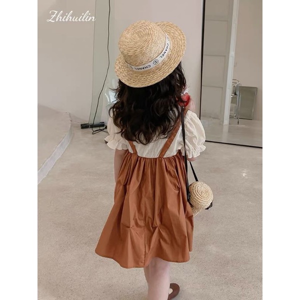 Váy Đầm Cho bé Gái, Váy Giả Yếm Chất Đũi Mềm Mát Cho Bé Gái_Umeekid