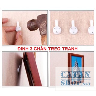 10 Đinh treo khung tranh, Đinh 3 chân 4 chân treo tranh ảnh,móc treo đồ tiện lợi không cần khoan tường GD382-DinhTT