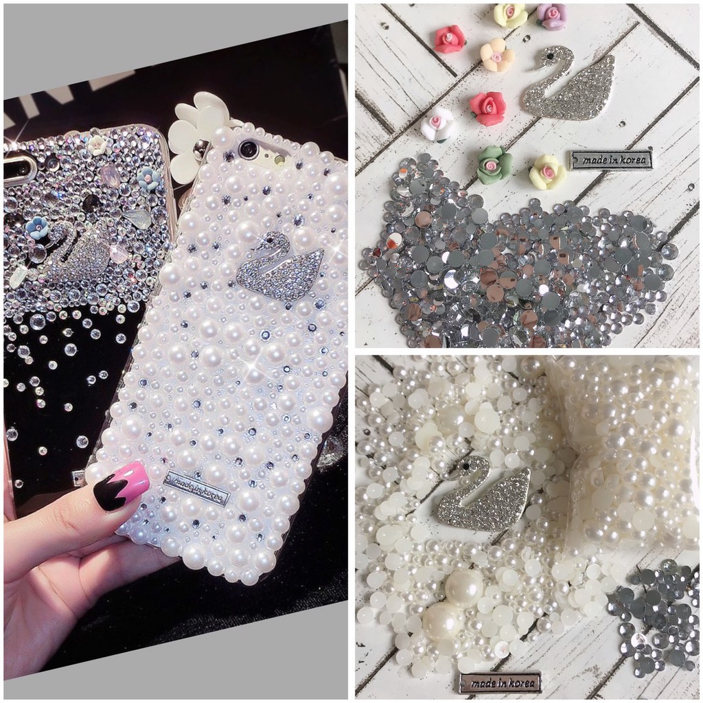 Set Trang Trí Ốp Lưng Mẫu Thiên Nga - Cherry