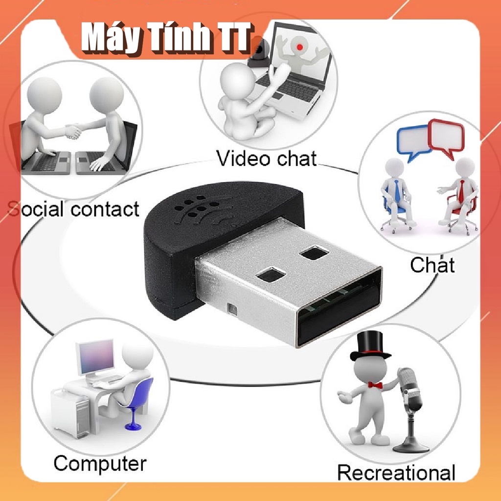 Mic  tiện dụng dùng trong dạy học Online, Livestream , ghi âm trên Laptop / Máy tính HÌNH USB- Máy Tính TT