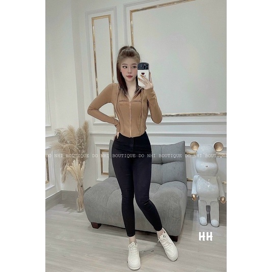 KHOÁC ÔM CROPTOP CÓ NÓN