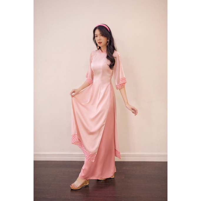 Sumire Store Áo dài Bách Hoa Xuân - Hồng pastel