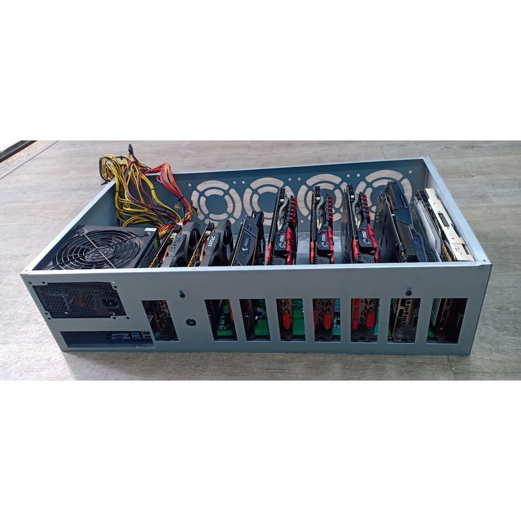 Thùng case4u full lòng mề 8 chân main b85 cho trâu cày chỉ rap vga chạy ngay