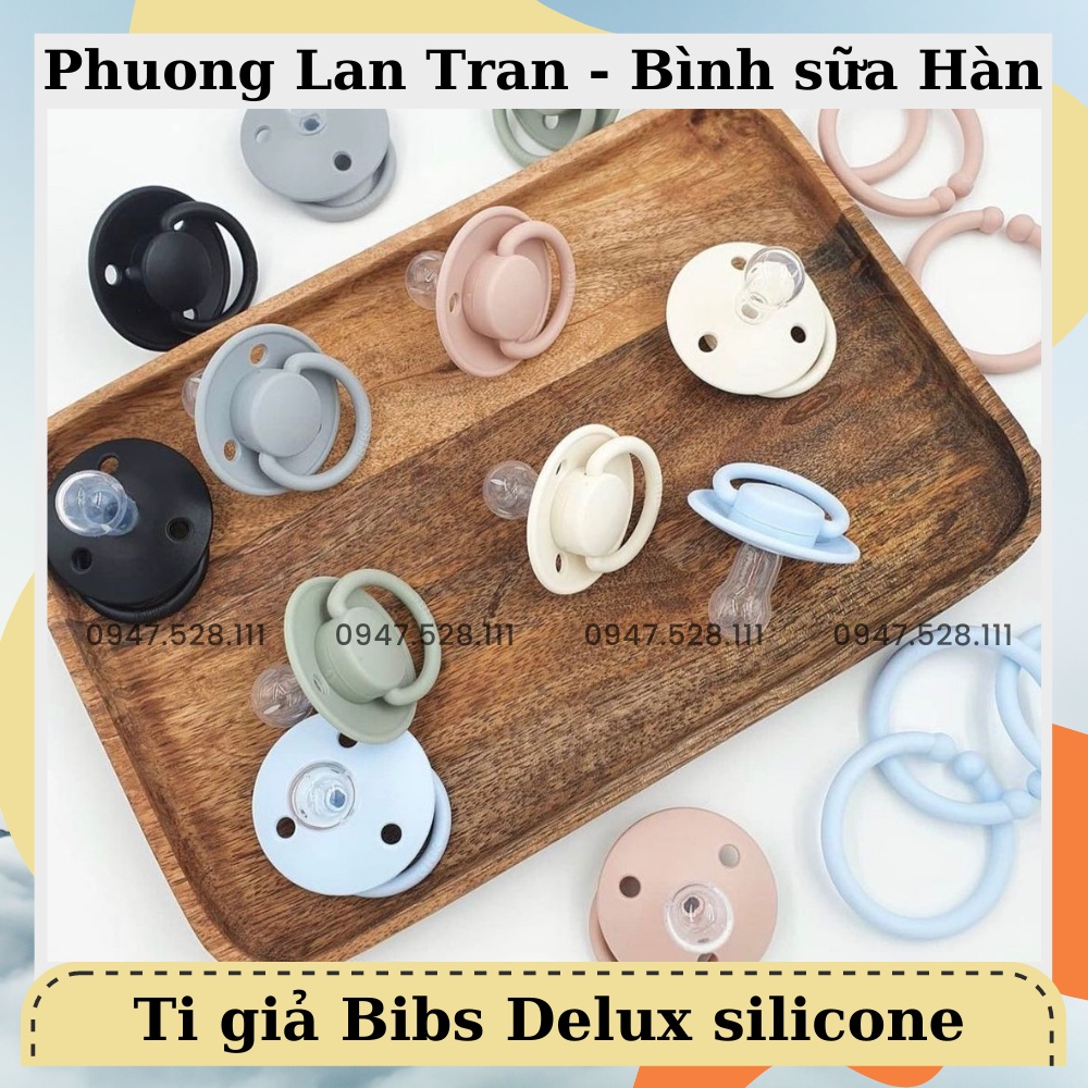 Ti giả BIBS DE LUX Silicone Đan Mạch - Nhập khẩu chính hãng