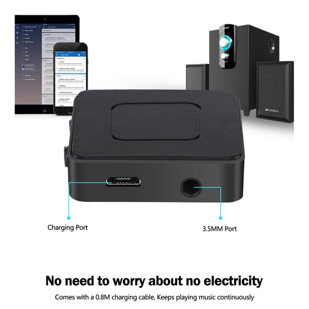 Thiết Bị Truyền Nhận Tín Hiệu Bluetooth 5.0 2 Trong 1 Không Dây Cho Loa Xe Hơi / Nhà Cửa