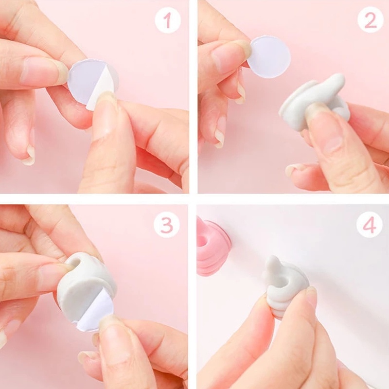 Móc Treo Đồ Gắn Tường Hình Ngón Tay Sáng Tạo Tiết Kiệm Không Gian Chống Thấm Nước Tiện Dụng Cho Nhà Tắm/ Nhà Bếp